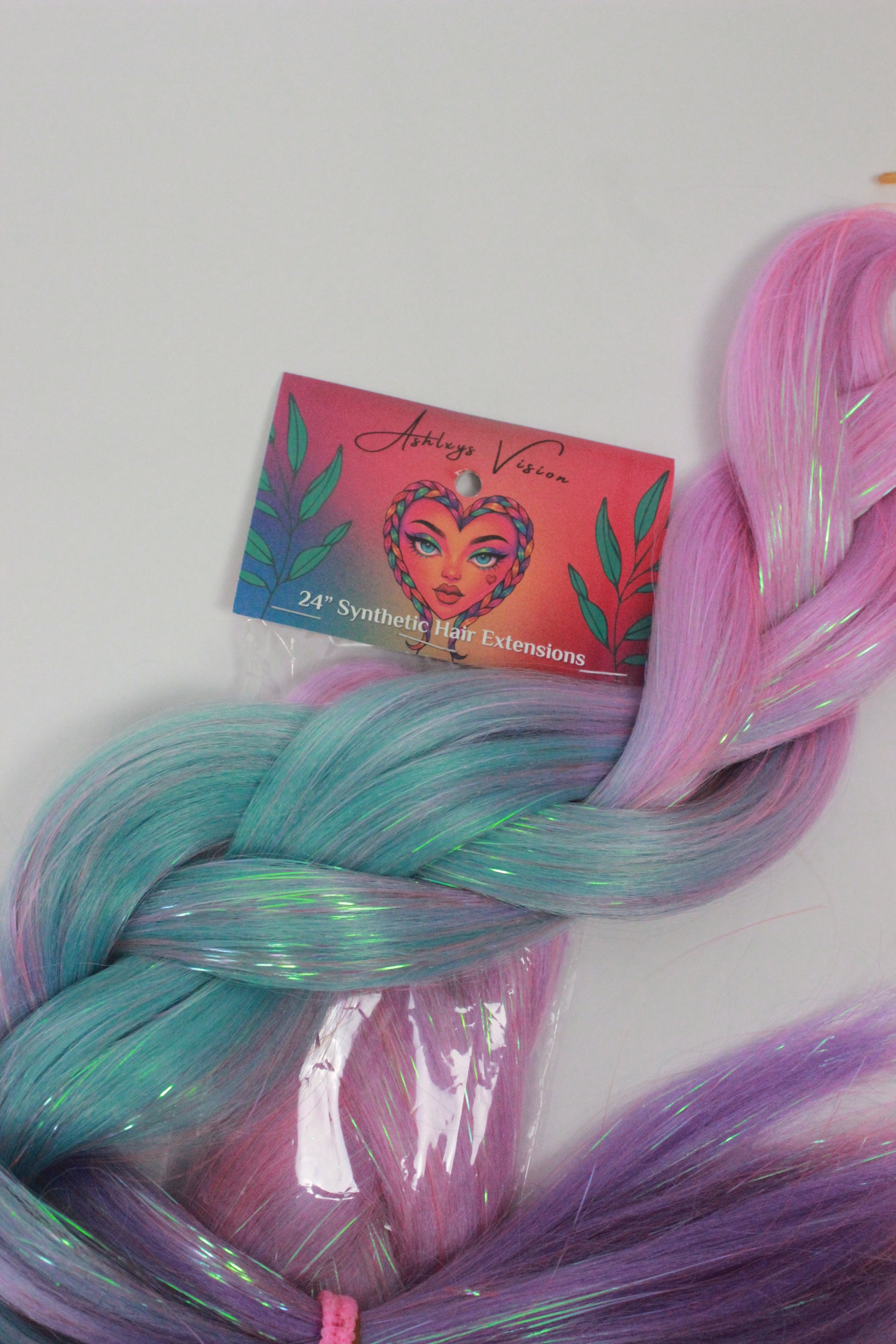 Purple Reign - Ombre Braiding Hair with Iridescent Tinsel