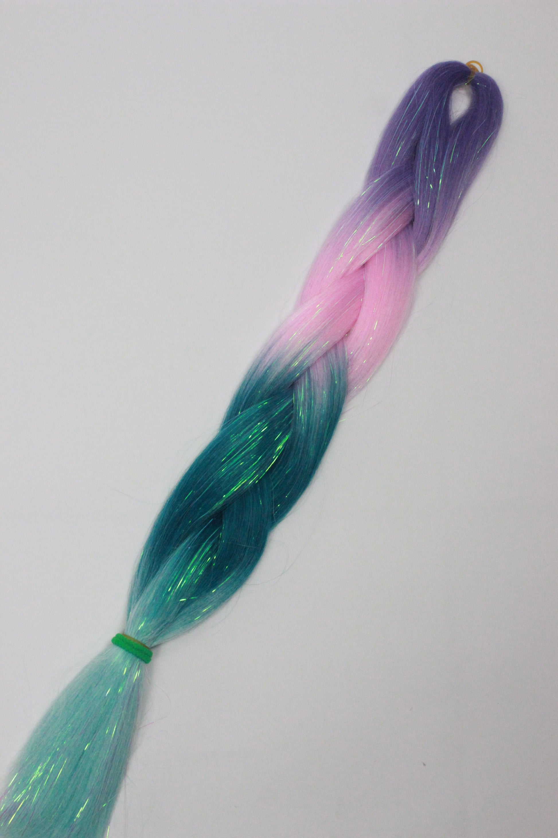 Siren - Ombre Braiding Hair with Iridescent Tinsel