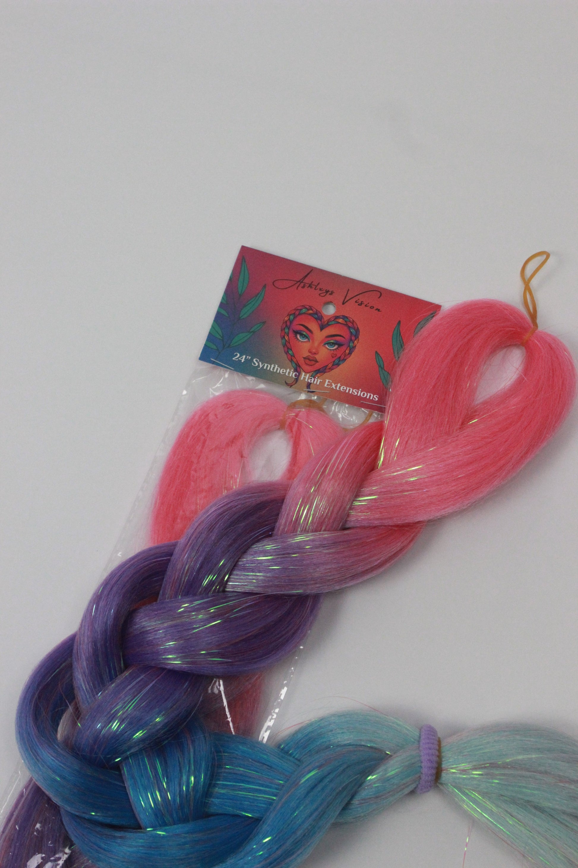 Melody - Ombre Braiding Hair with Iridescent Tinsel