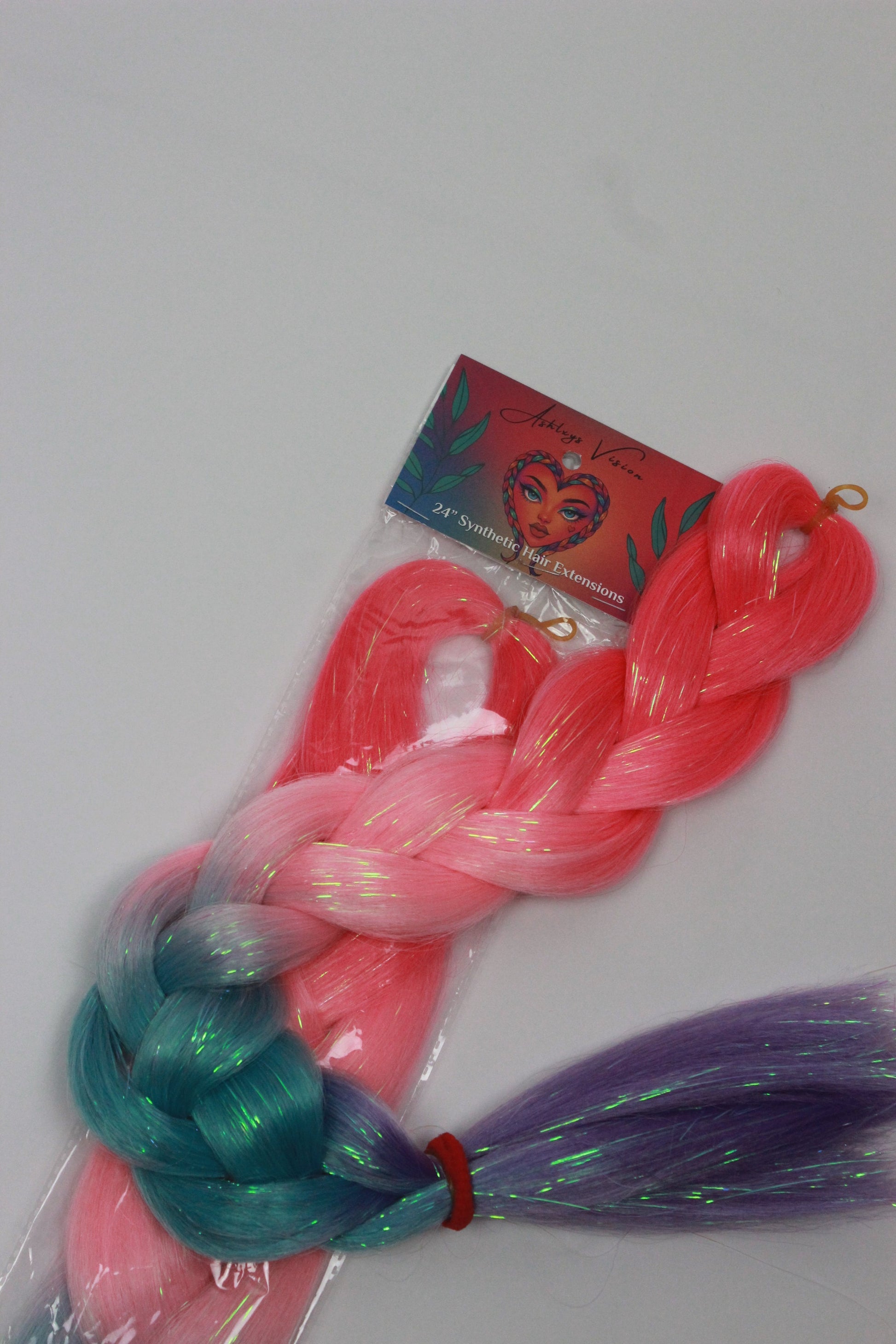 Molly - Ombre Braiding Hair with Iridescent Tinsel