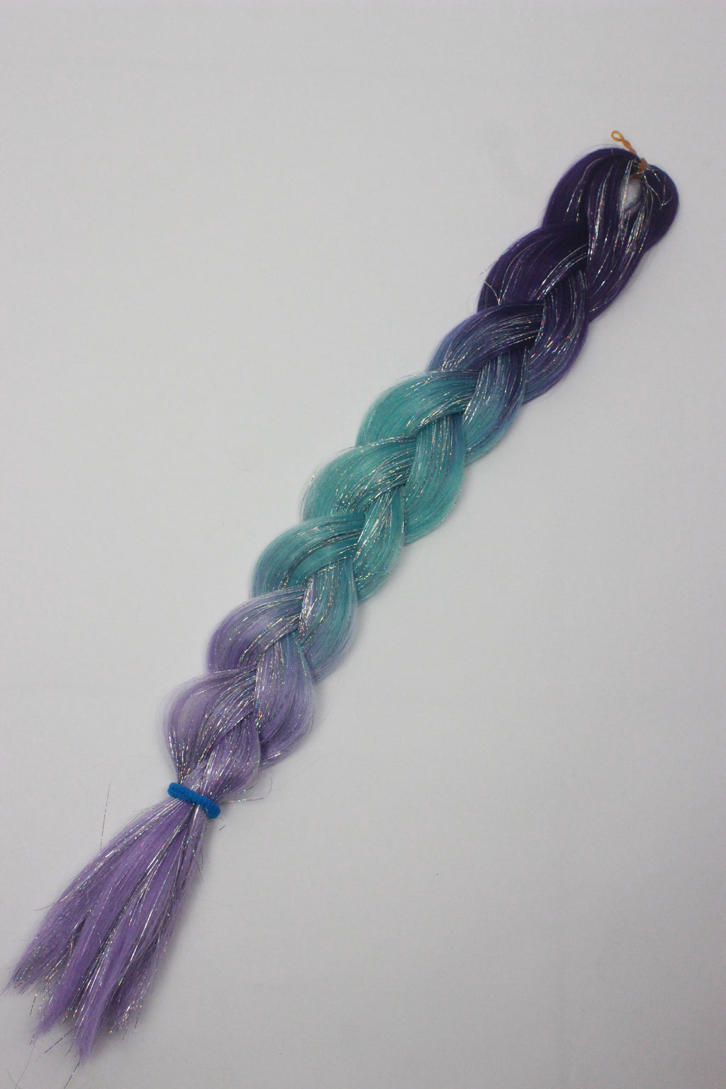 Milkyway - Ombre Braiding Hair with Silver Tinsel