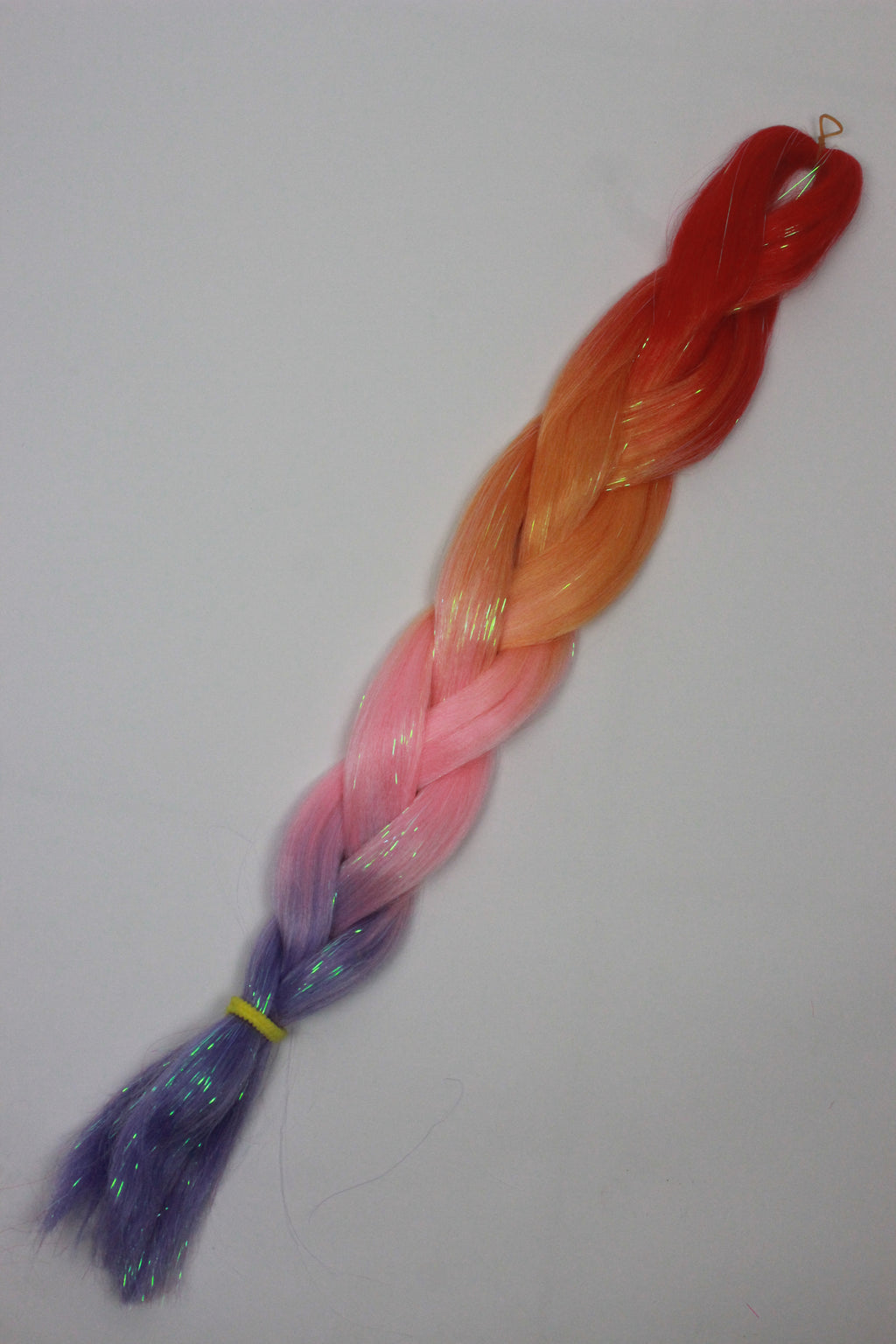 Heatwave - Ombre Braiding Hair with Iridescent Tinsel