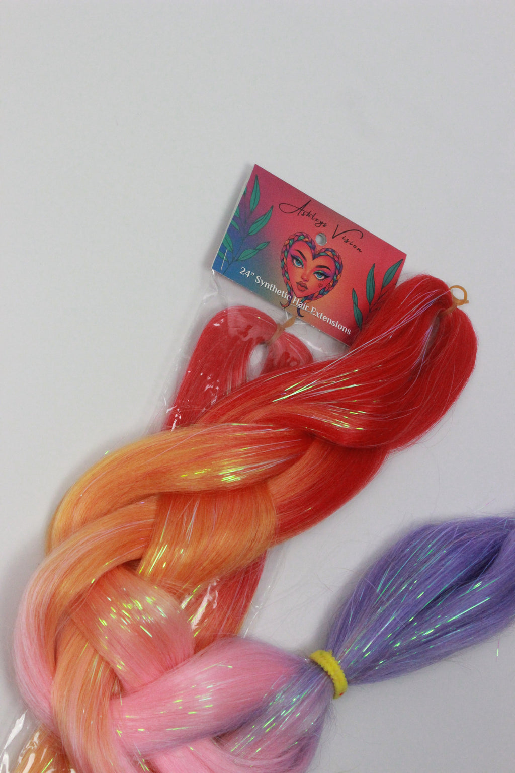 Heatwave - Ombre Braiding Hair with Iridescent Tinsel