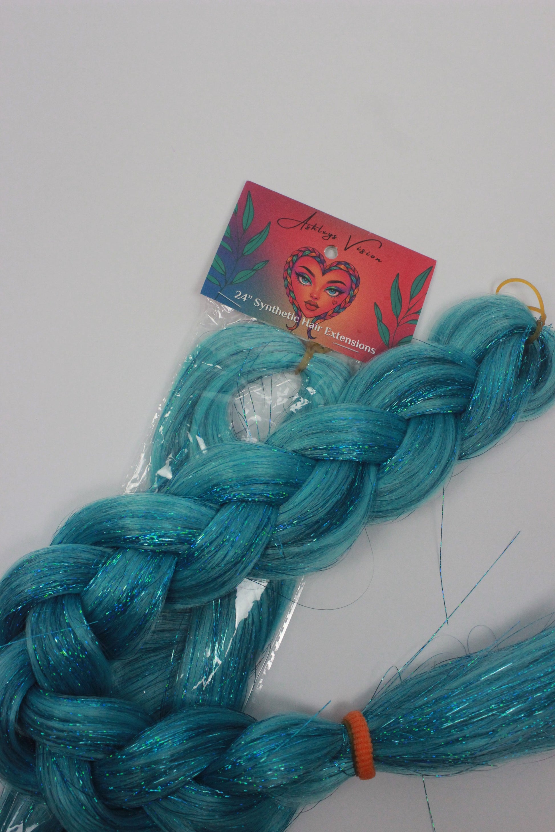 Beachy - Blue Braiding Hair with Blue Tinsel