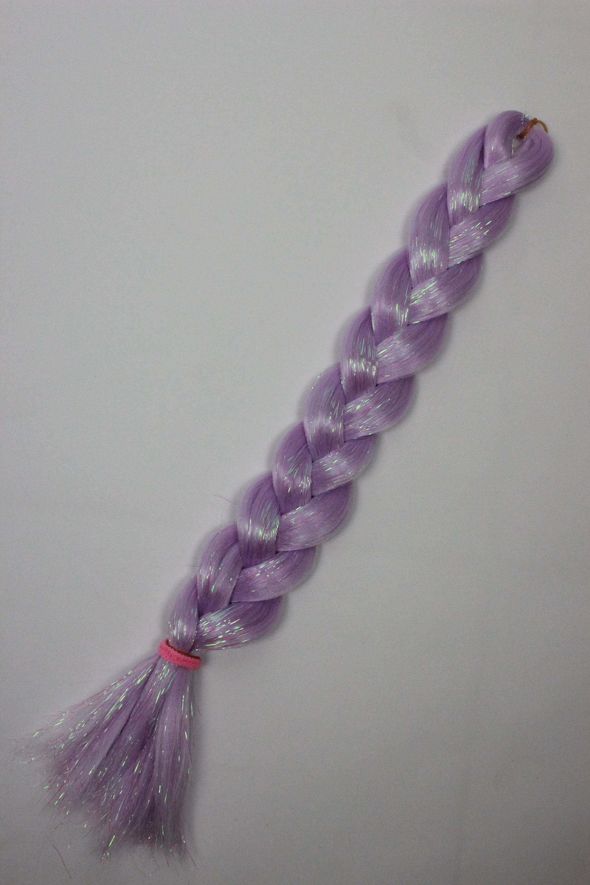 Amethyst - Light Purple Braiding Hair with Iridescent Tinsel