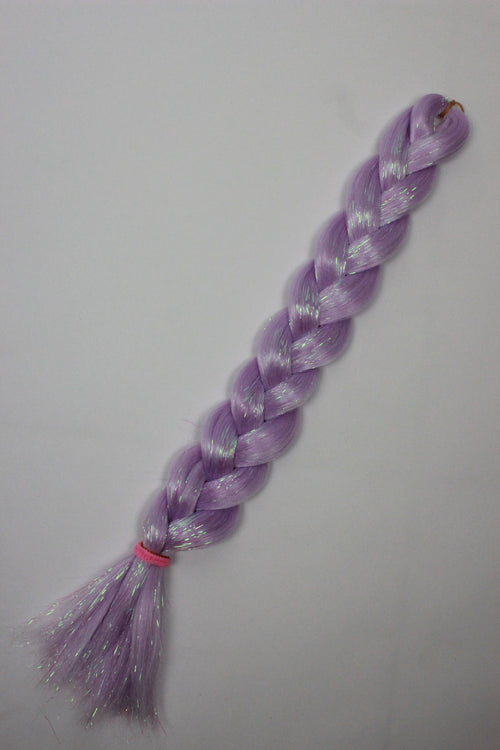 Amethyst - Light Purple Braiding Hair with Iridescent Tinsel