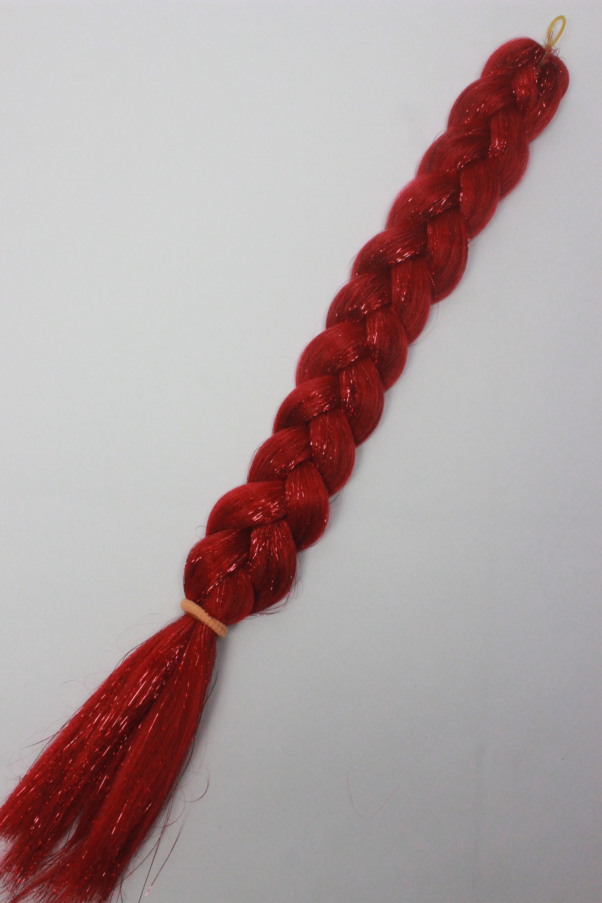 Scarlet - Red Braiding Hair with Red Tinsel