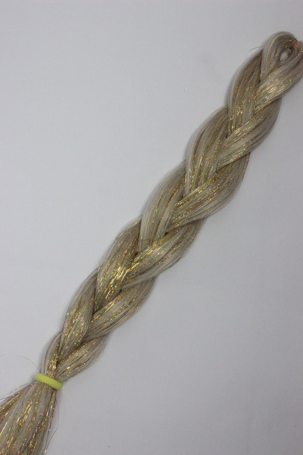 Hera - White Braiding Hair with Gold Tinsel